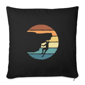 Escalade Boulder Escalade - Housse de coussin décorative 45 x 45 cm - noir - Devant