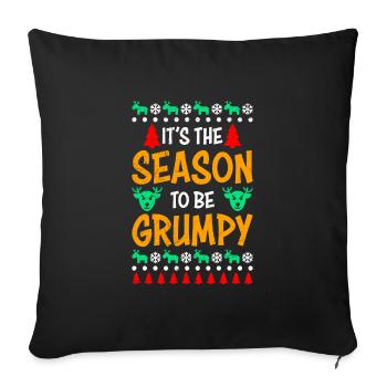 Christmas muffles Anti Christmas - Sofa pillowcase 17,3'' x 17,3'' (45 x 45 cm) - black - Front