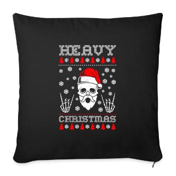 Heavy metal Christmas Noël Noël - Housse de coussin décorative 45 x 45 cm - noir - Devant