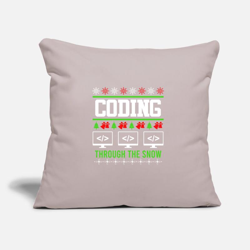 Programmeur Noël Ugly Christmas Coding Housse de coussin décorative 45 x 45 cm