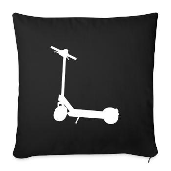 E Scooter Scooter Électrique - Housse de coussin décorative 45 x 45 cm - noir - Devant