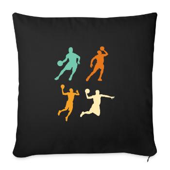 Cool Basketball Players Basketball Retro - Sofa pillowcase 17,3'' x 17,3'' (45 x 45 cm) - black - Front