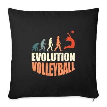 Volleyballer Evolution Volleyball - Sofakissenbezug 45 x 45 cm - Schwarz - Vorne