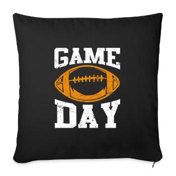 Football Game Day - Sofa pillowcase 17,3'' x 17,3'' (45 x 45 cm) - black - Front