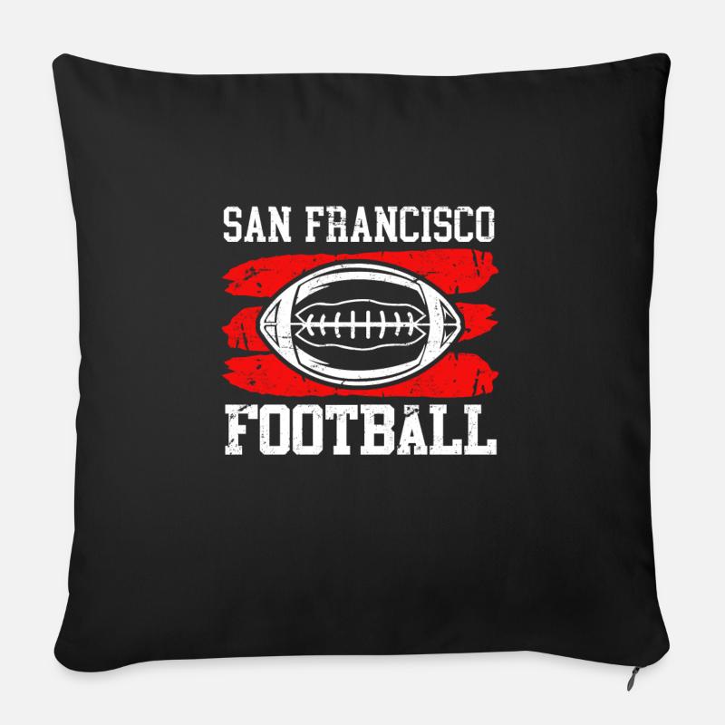 San Francisco Football - Sofakissenbezug 45 x 45 cm - Schwarz