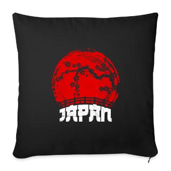 Ich muss gar nichts ich muss nur nach Japan - Sofakissenbezug 45 x 45 cm - Schwarz - Vorne