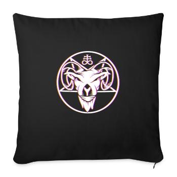Baphomet Devil Goat Satan Symbol Bafomet - Sofa pillowcase 17,3'' x 17,3'' (45 x 45 cm) - black - Front