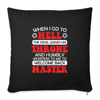 Sarcasm Devil Joke Satan Antichrist Evil Common - Sofa pillowcase 17,3'' x 17,3'' (45 x 45 cm) - black - Front