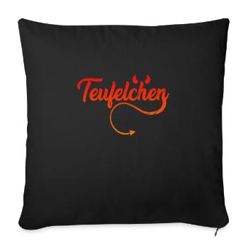Teufel oder Engel Teufelchen - Sofakissenbezug 45 x 45 cm - Schwarz - Vorne