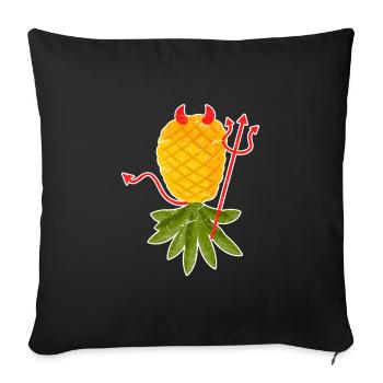Satan Diable d’ananas - Housse de coussin décorative 45 x 45 cm - noir - Devant