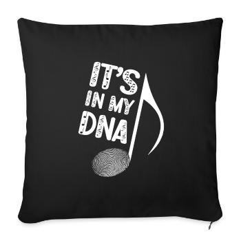 Musique DNA Note Musiciens Orchestre Chef d’orchestre Chœur - Housse de coussin décorative 45 x 45 cm - noir - Devant