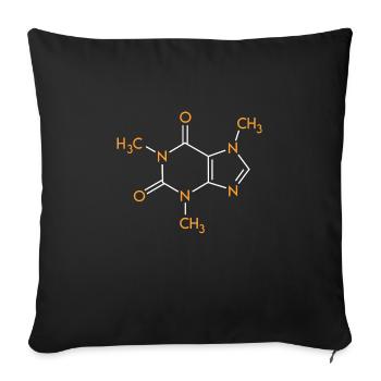 Buveur de café Caféine Formule structurelle Café - Housse de coussin décorative 45 x 45 cm - noir - Devant
