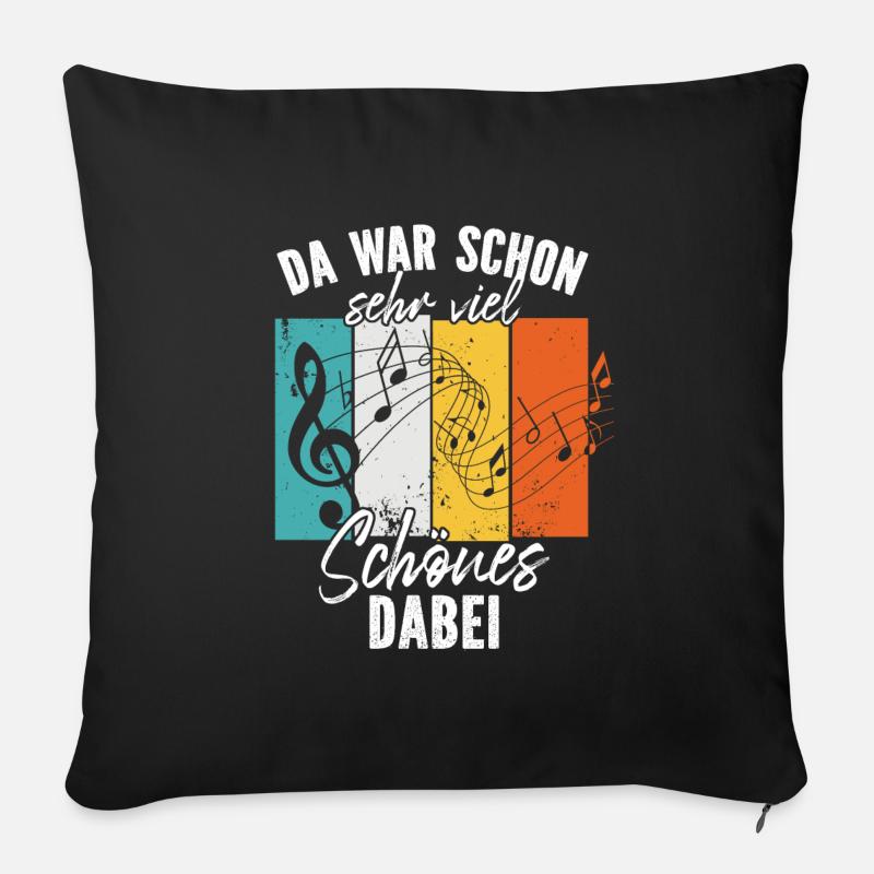 Chorleiter Dirigent Musiklehrer Musiker Retro Note - Sofakissenbezug 45 x 45 cm - Schwarz