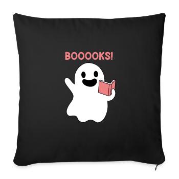 Booook's Books Ghost Spirit Spirits - Sofa pillowcase 17,3'' x 17,3'' (45 x 45 cm) - black - Front