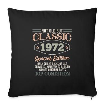 Not old but Classic Retro 50th birthday 50 years - Sofa pillowcase 17,3'' x 17,3'' (45 x 45 cm) - black - Front