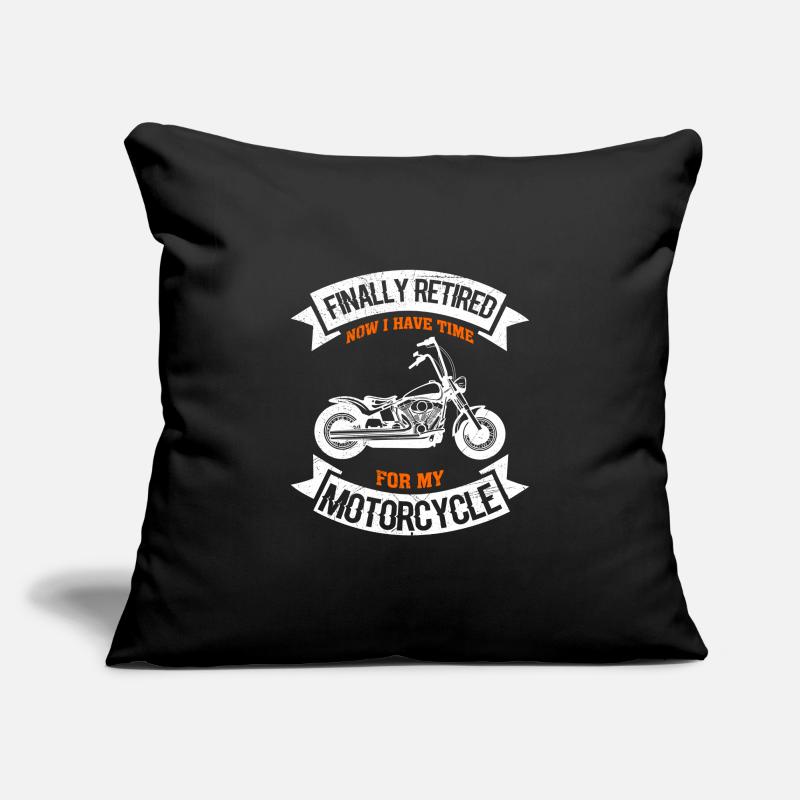 Finally retired time for my motorcycle biker Sofa pillowcase 17,3'' x 17,3'' (45 x 45 cm)