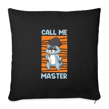 Master Graduate 2022 Master's Degree - Sofa pillowcase 17,3'' x 17,3'' (45 x 45 cm) - black - Front