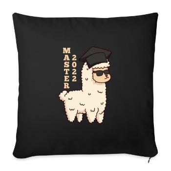 Master 2022 Degree Master Hut - Sofa pillowcase 17,3'' x 17,3'' (45 x 45 cm) - black - Front
