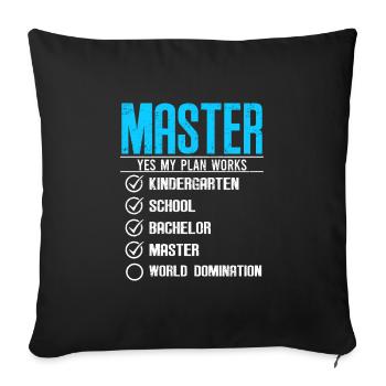 Master Checklist Master's Degree 2022 - Sofa pillowcase 17,3'' x 17,3'' (45 x 45 cm) - black - Front