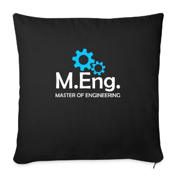 Master's Degree 2022 Master of Engineering - Sofa pillowcase 17,3'' x 17,3'' (45 x 45 cm) - black - Front