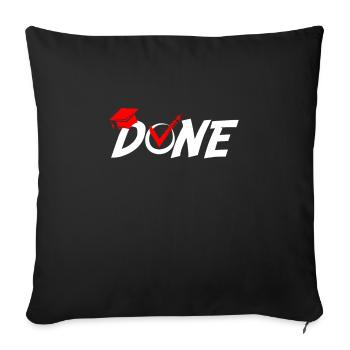 Baccalauréat Maîtrise faite - Housse de coussin décorative 45 x 45 cm - noir - Devant
