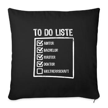 Thèse de doctorat Doctorat Docteur - Housse de coussin décorative 45 x 45 cm - noir - Devant