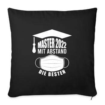 Master Pandemie Master Abschluss 2022 - Sofakissenbezug 45 x 45 cm - Schwarz - Vorne