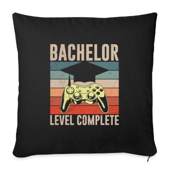 Bachelor Level Complete Bachelor Abschluss - Sofakissenbezug 45 x 45 cm - Schwarz - Vorne