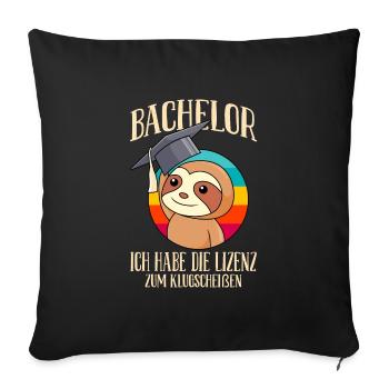 Bachelor 2022 License to Clever Shit Bachelor - Sofa pillowcase 17,3'' x 17,3'' (45 x 45 cm) - black - Front
