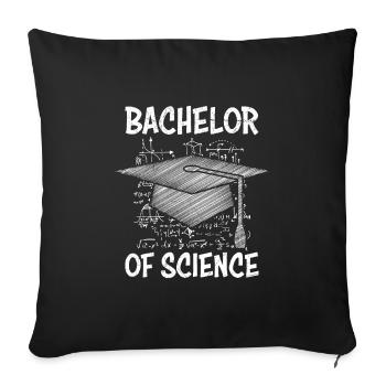 Baccalauréat ès sciences Mathématiques Physique - Housse de coussin décorative 45 x 45 cm - noir - Devant