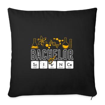 Baccalauréat ès sciences Chimiste Chimie Baccalauréat - Housse de coussin décorative 45 x 45 cm - noir - Devant