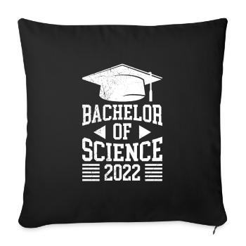 Bachelor of Science Bachelor Bachelor's Degree - Sofa pillowcase 17,3'' x 17,3'' (45 x 45 cm) - black - Front