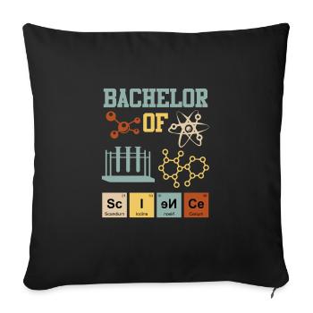Bachelor Chemie Bachelor of Science - Sofakissenbezug 45 x 45 cm - Schwarz - Vorne
