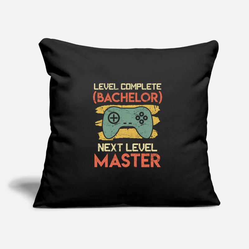 Bachelor Level complete next Level Master Sofa pillowcase 17,3'' x 17,3'' (45 x 45 cm)