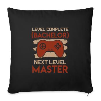Baccalauréat Niveau baccalauréat terminé - Housse de coussin décorative 45 x 45 cm - noir - Devant