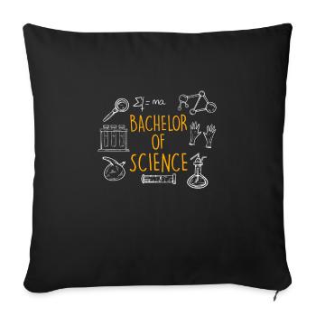 Bachelor of Science Bachelor - Sofakissenbezug 45 x 45 cm - Schwarz - Vorne