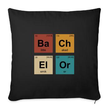 Bachelorabschluss Bachelor of Science Bachelor - Sofakissenbezug 45 x 45 cm - Schwarz - Vorne