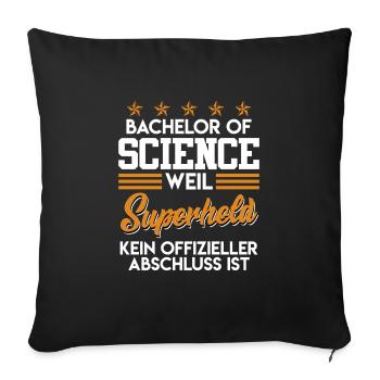 Baccalauréat ès sciences Baccalauréat - Housse de coussin décorative 45 x 45 cm - noir - Devant