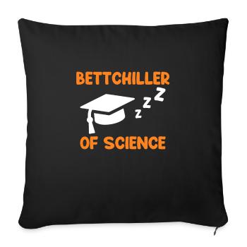 Bachelor Abschluss Bachelor of Science Bettchiller - Sofakissenbezug 45 x 45 cm - Schwarz - Vorne