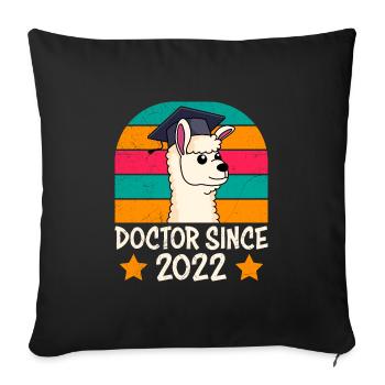 Docteur depuis 2022 Thèse de doctorat Doctorat - Housse de coussin décorative 45 x 45 cm - noir - Devant