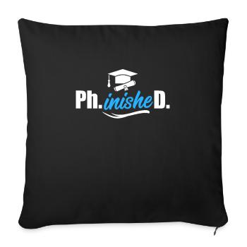 Disputation 2022 Doctorat - Housse de coussin décorative 45 x 45 cm - noir - Devant