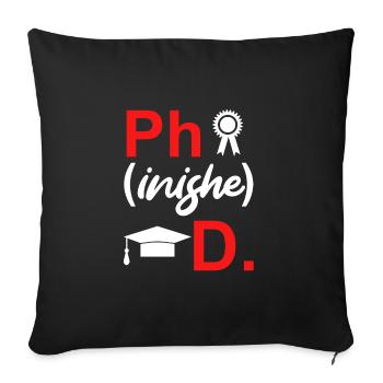 Disputation 2022 Thèse de doctorat - Housse de coussin décorative 45 x 45 cm - noir - Devant