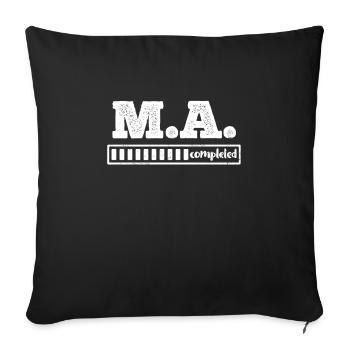 Master's degree completed Master of Arts - Sofa pillowcase 17,3'' x 17,3'' (45 x 45 cm) - black - Front