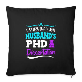 Doctorate Doctor 2022 Wife - Sofa pillowcase 17,3'' x 17,3'' (45 x 45 cm) - black - Front
