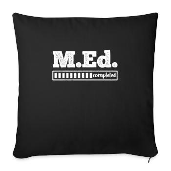 Master's degree completed Master of Education - Sofa pillowcase 17,3'' x 17,3'' (45 x 45 cm) - black - Front