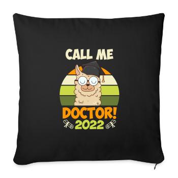 Dissertation Promotion 2022 Doktorarbeit - Sofakissenbezug 45 x 45 cm - Schwarz - Vorne