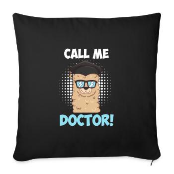 Doctorat 2022 Thèse de doctorat Disputation - Housse de coussin décorative 45 x 45 cm - noir - Devant