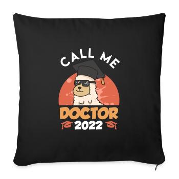 Appelez-moi Docteur 2022 PhD - Housse de coussin décorative 45 x 45 cm - noir - Devant