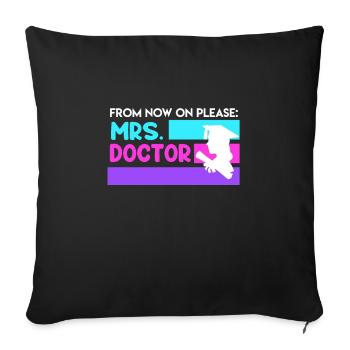 Doctor 2022 Doctorate - Sofa pillowcase 17,3'' x 17,3'' (45 x 45 cm) - black - Front
