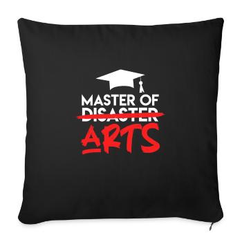 Master of Arts Master's Degree Master 2022 - Sofa pillowcase 17,3'' x 17,3'' (45 x 45 cm) - black - Front